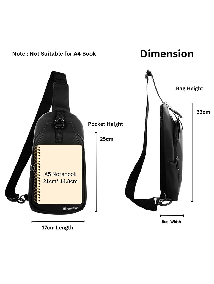 unisex black solid crossbody utility bag - 21978043 - Standard Image - 4