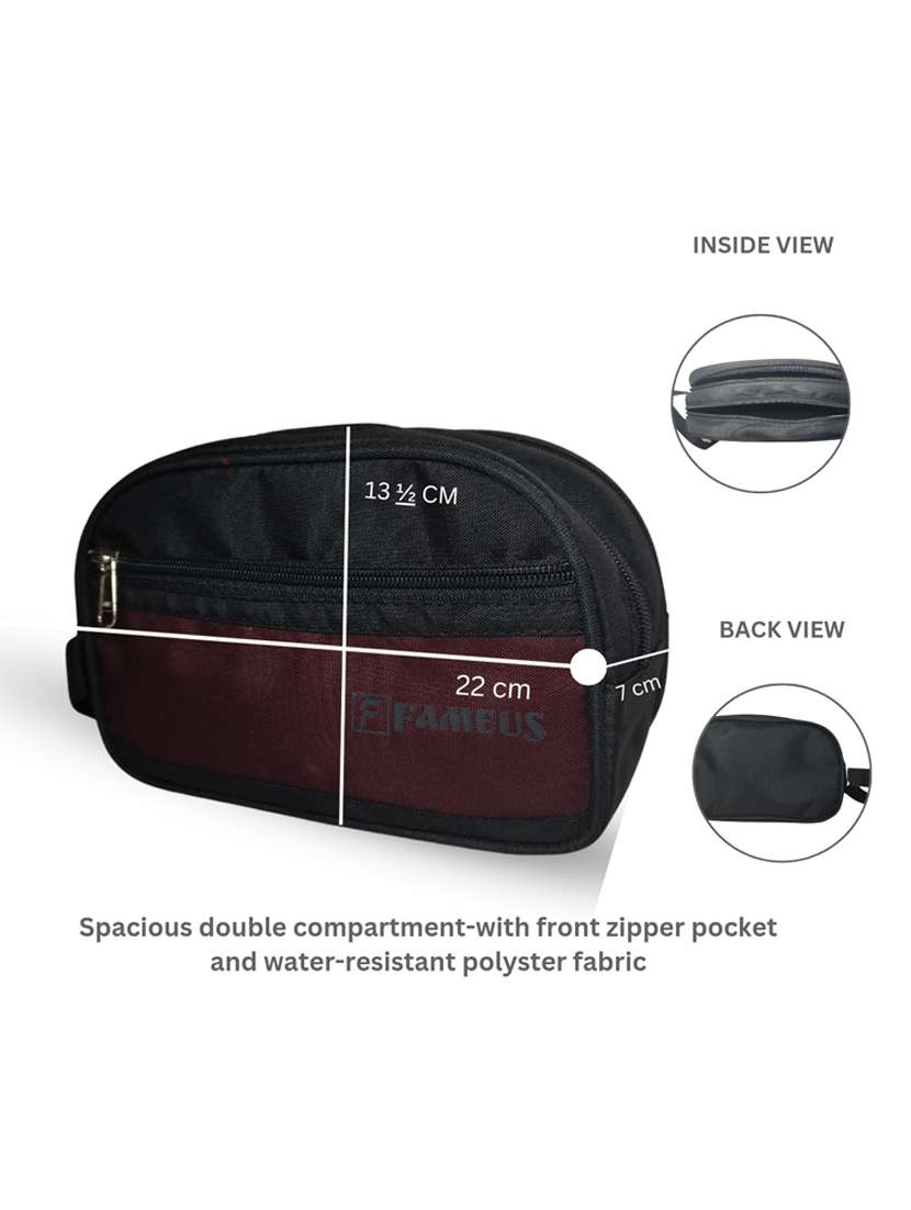 polyester solids pouch with zip closure - 21978046 -  Standard Image - 4