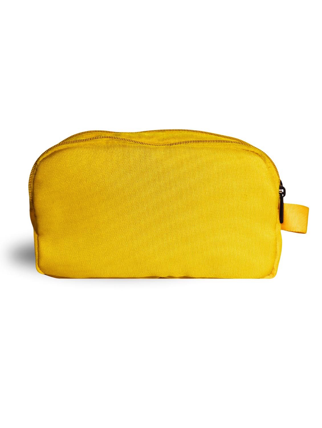 yellow polyester zip closure travel pouch - 21978055 - Standard Image - 1