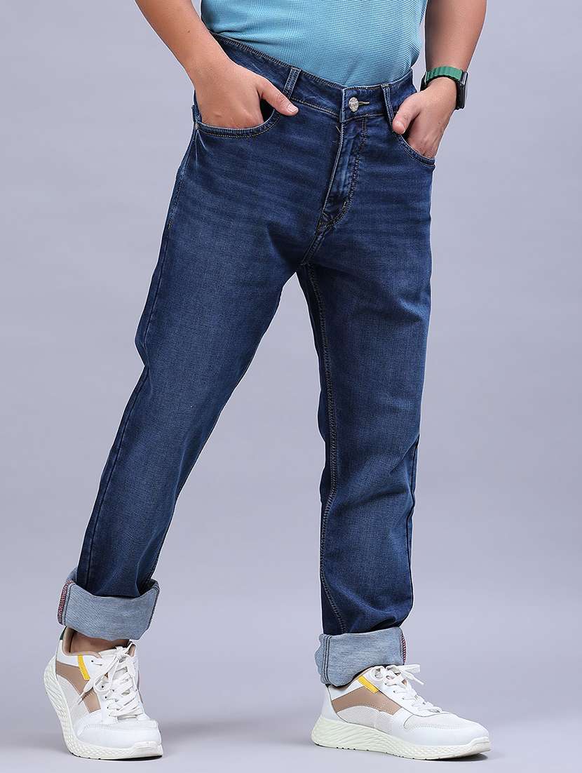 Men Washed Mid Rise Full Length Jeans - 21978077 -  Standard Image - 1