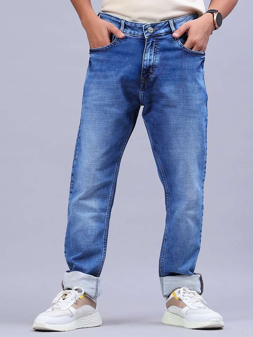 men washed mid rise full length jeans - 21978078 -  Standard Image - 1
