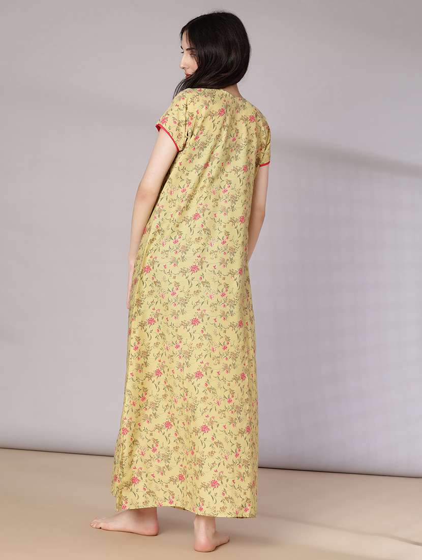 women printed short sleeve nighty - 21978122 -  Standard Image - 4