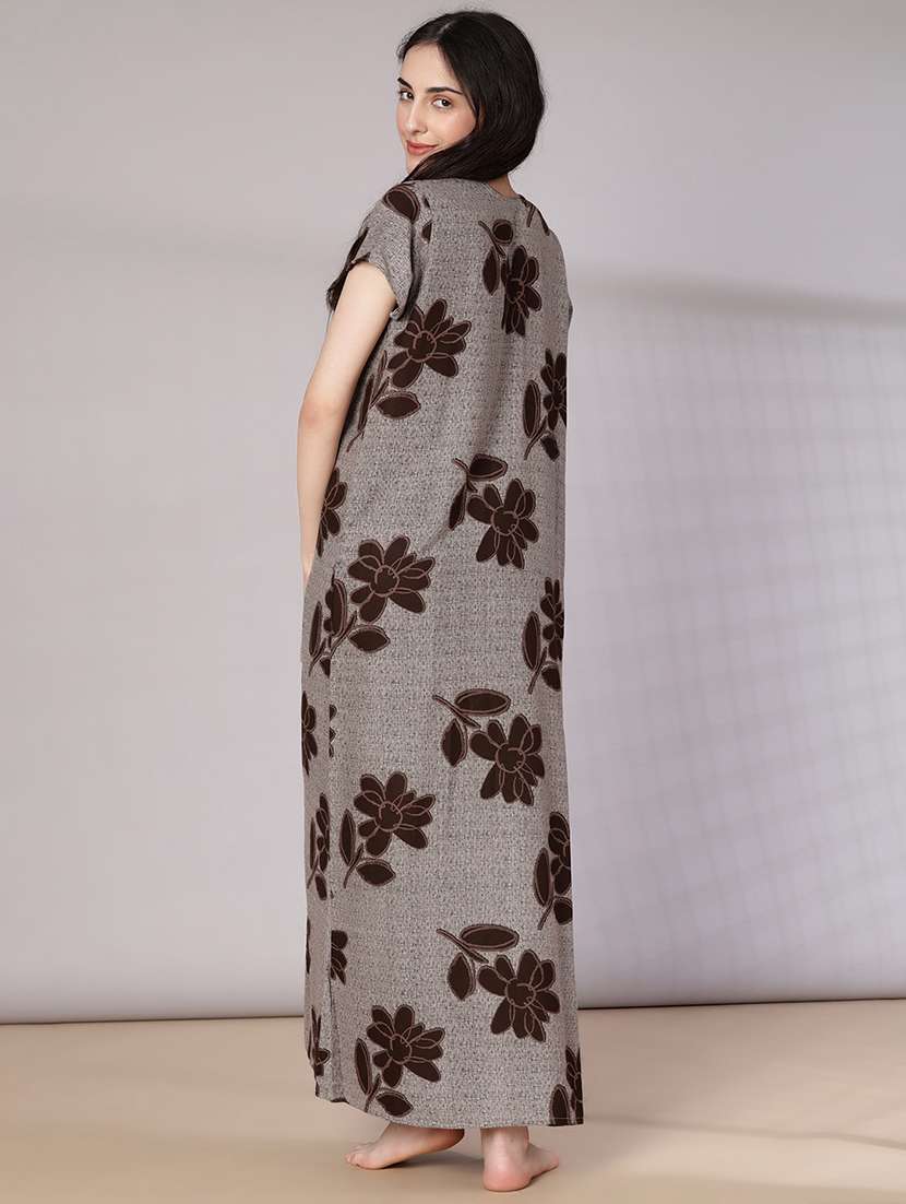 women printed short sleeve nighty - 21978123 -  Standard Image - 4