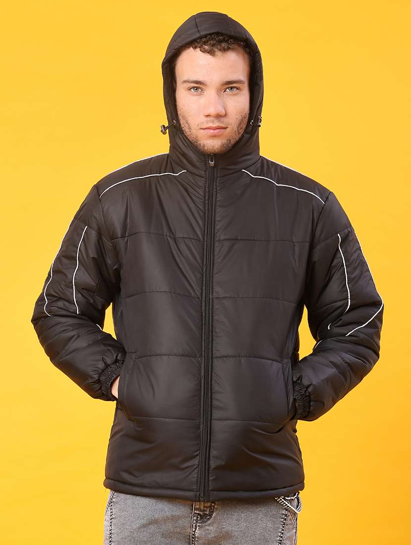 men solid long sleeve puffer jacket - 21978127 -  Standard Image - 1