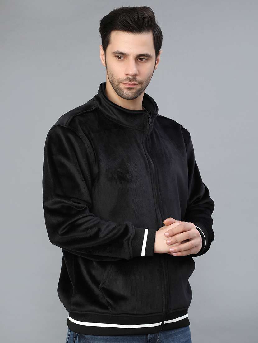 men solid long sleeve regualr fit casual jacket - 21978185 -  Standard Image - 1