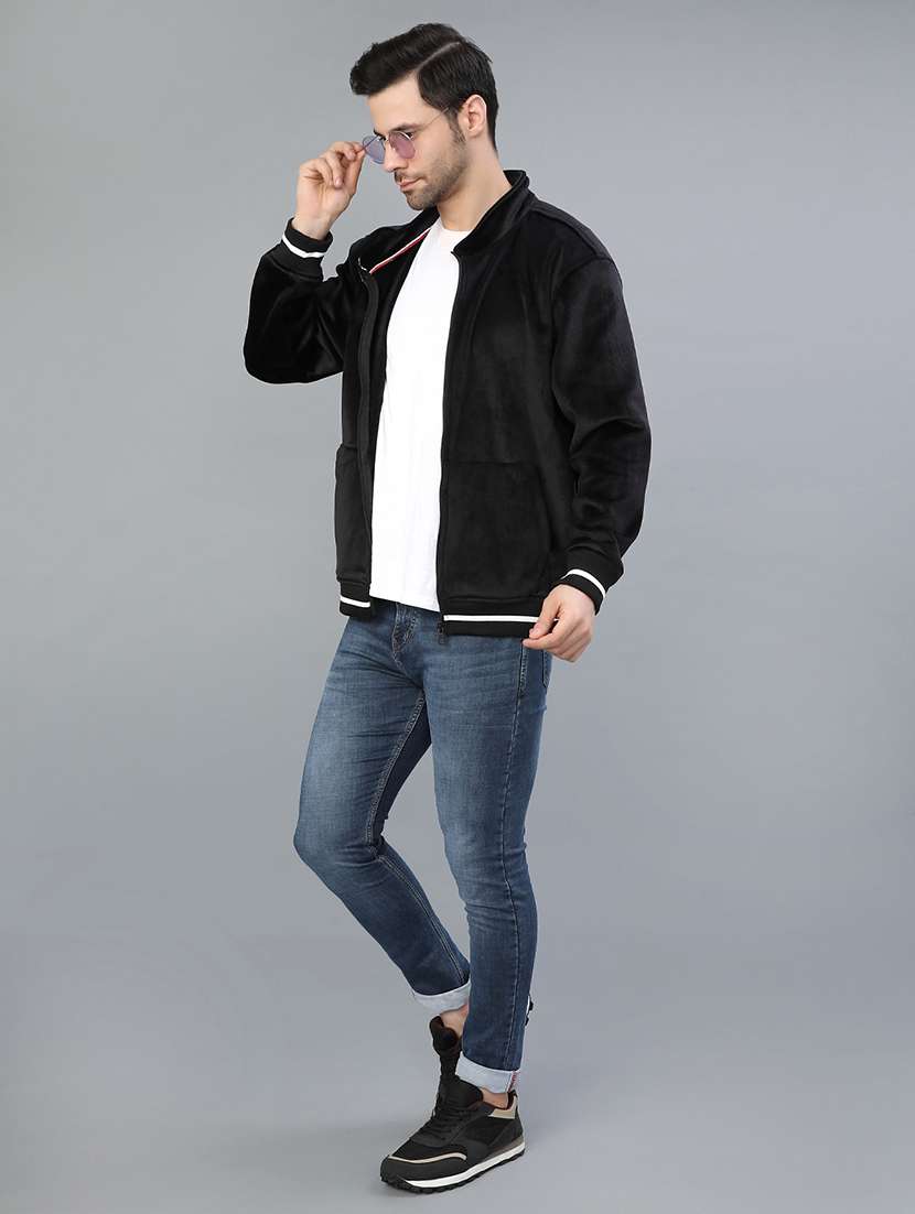 men solid long sleeve regualr fit casual jacket - 21978185 -  Standard Image - 4