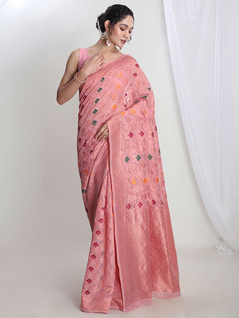 women self design banarasi saree with blouse - 21978314 - Zoom Image - 0
