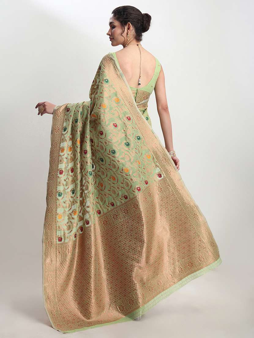 women self design banarasi saree with blouse - 21978318 - Standard Image - 1
