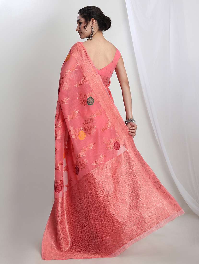 women self design banarasi saree with blouse - 21978320 - Standard Image - 4