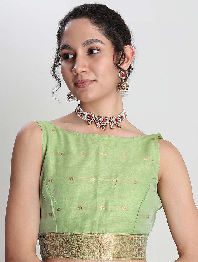 women self design banarasi saree with blouse - 21978322 -  Standard Image - 4