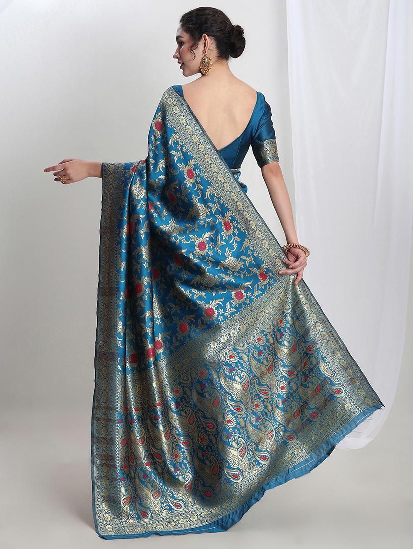 women self design banarasi saree with blouse - 21978326 - Standard Image - 1