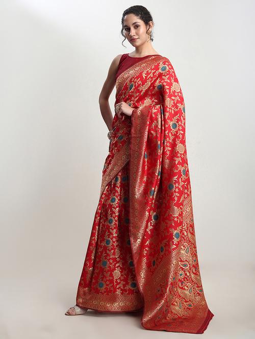 women self design banarasi saree with blouse - 21978327 -  Standard Image - 0