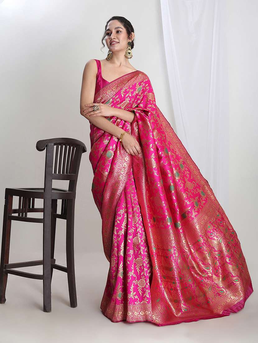 women self design banarasi saree with blouse - 21978328 -  Standard Image - 1