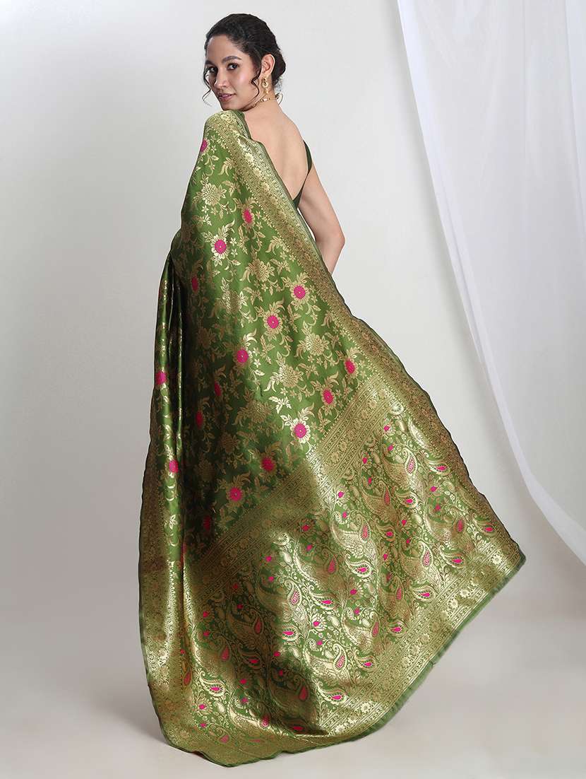 women self design banarasi saree with blouse - 21978329 -  Standard Image - 1