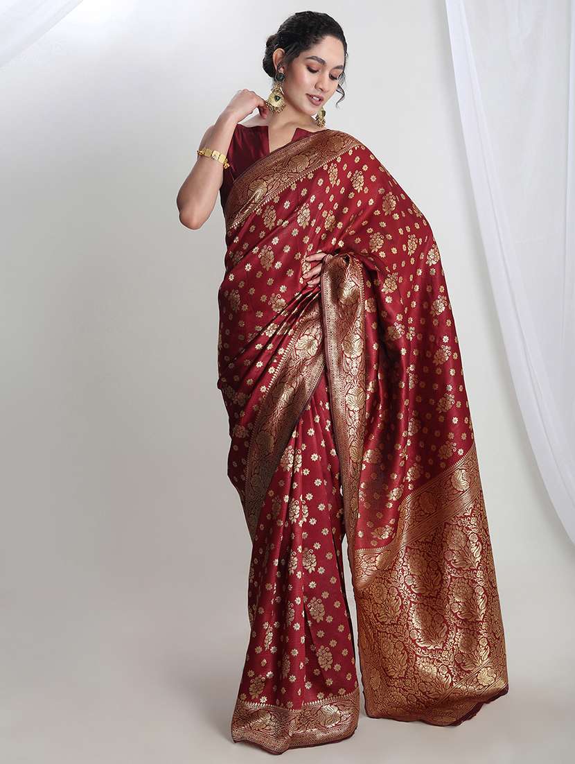women self design banarasi saree with blouse - 21978331 - Zoom Image - 0