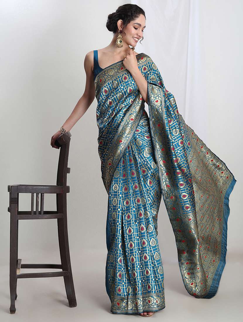 women self design banarasi saree with blouse - 21978335 -  Standard Image - 1