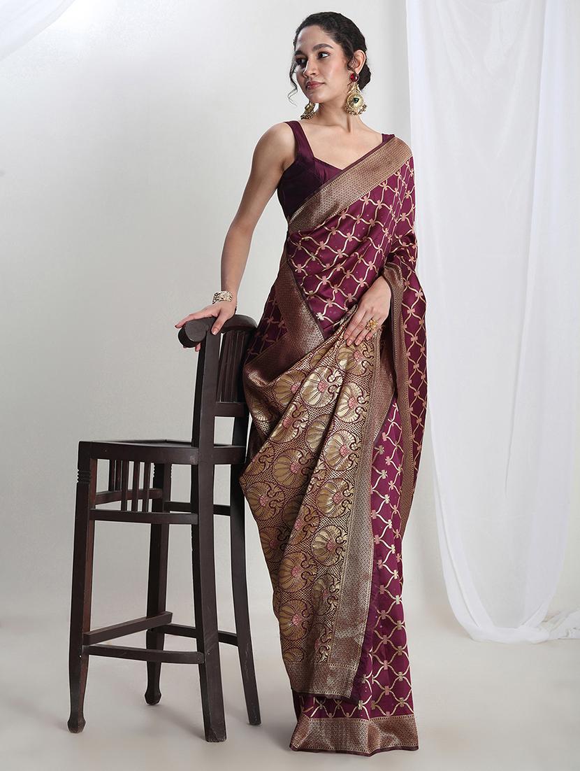 women self design banarasi saree with blouse - 21978338 - Standard Image - 1
