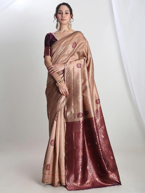 women self design banarasi saree with blouse - 21978346 - Standard Image - 0