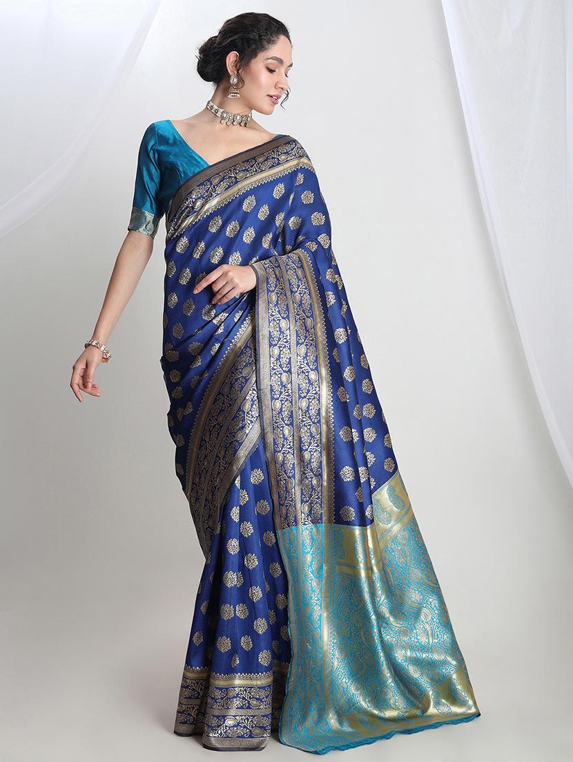 women self design banarasi saree with blouse - 21978347 - Zoom Image - 0