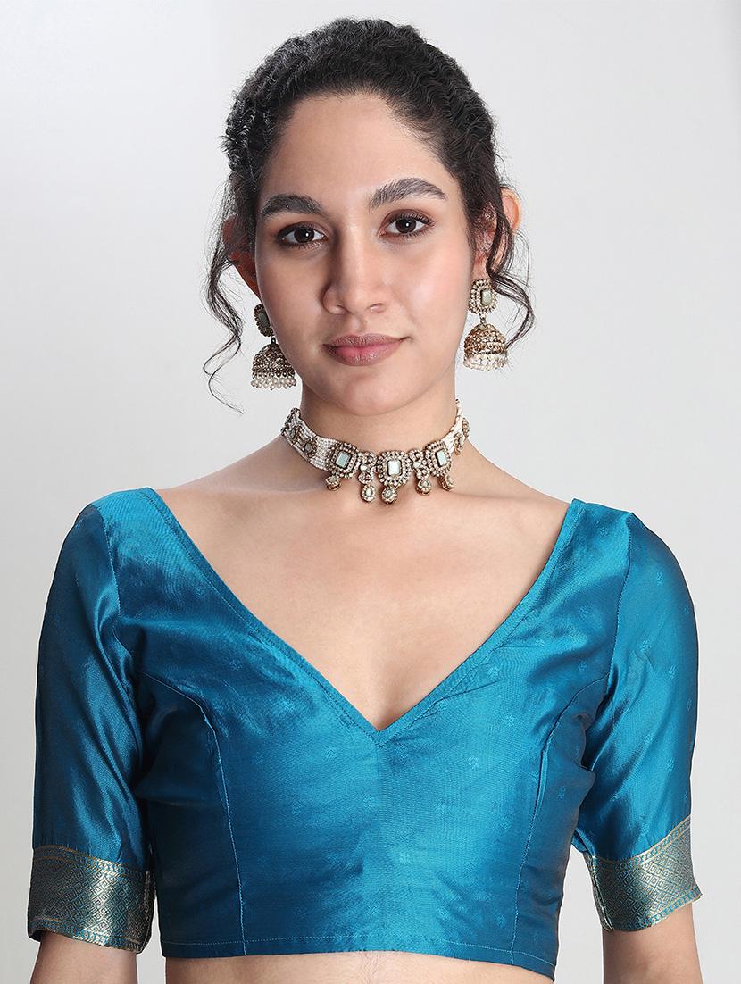 women self design banarasi saree with blouse - 21978347 - Standard Image - 4