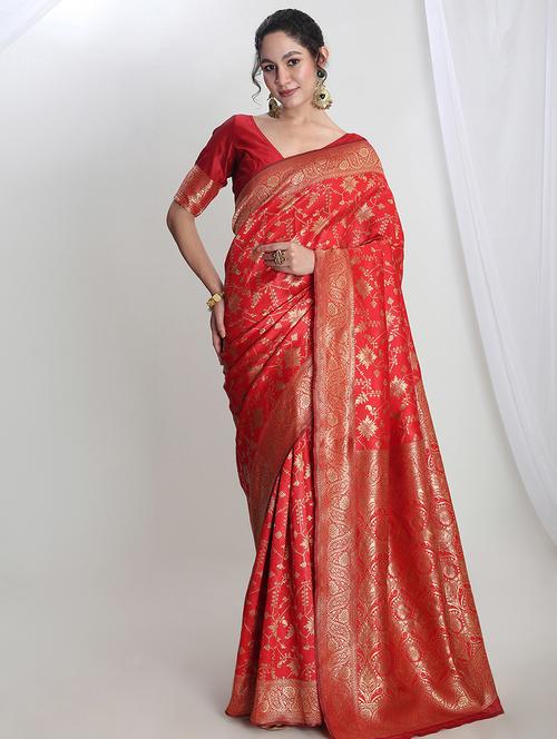 women self design banarasi saree with blouse - 21978370 -  Standard Image - 0