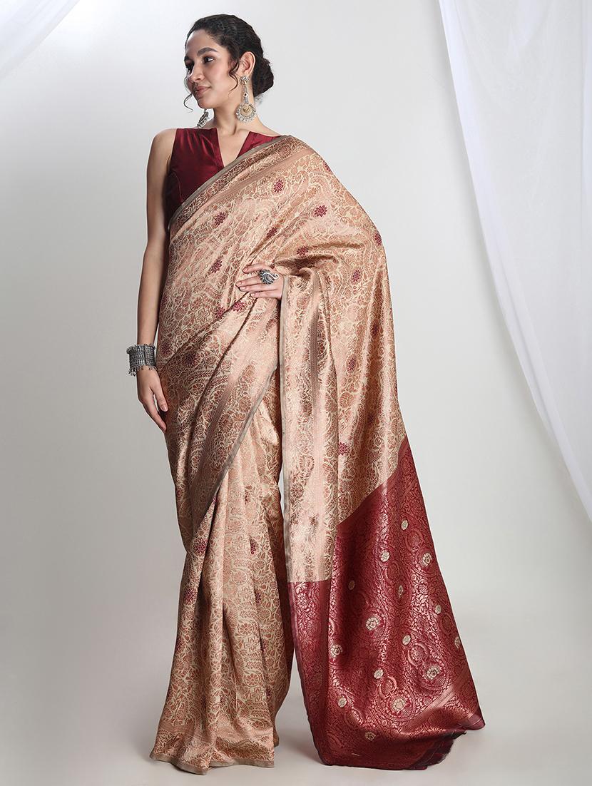 women self design banarasi saree with blouse - 21978373 -  Zoom Image - 0