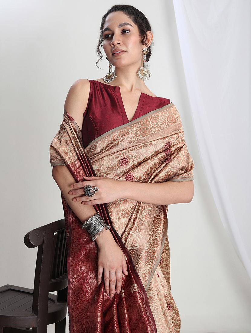 women self design banarasi saree with blouse - 21978373 -  Standard Image - 1