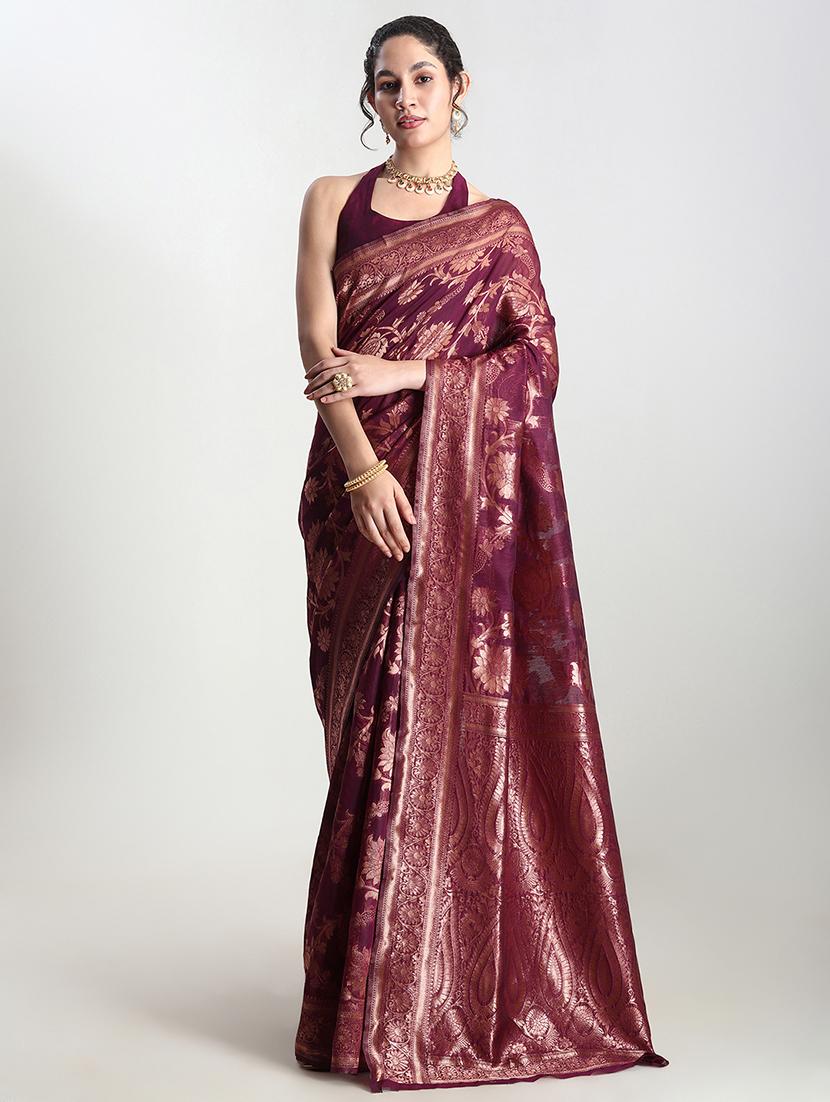 women self design banarasi saree with blouse - 21978381 -  Standard Image - 1