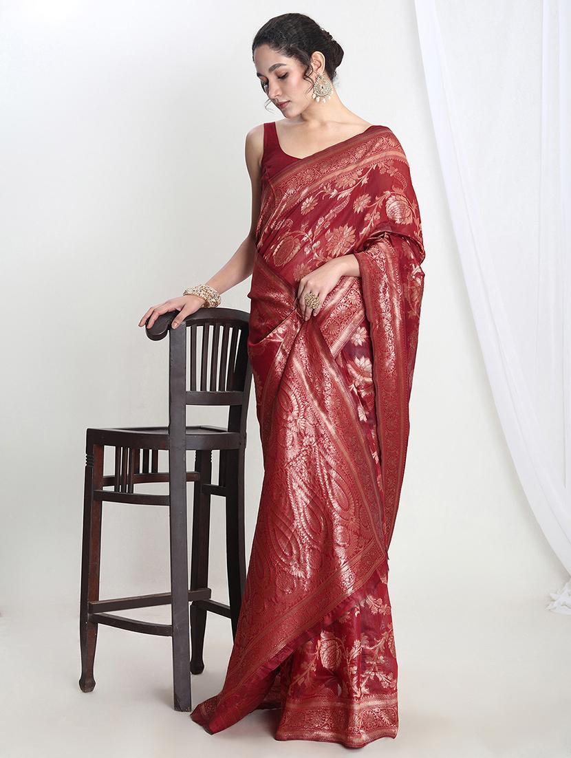 women self design banarasi saree with blouse - 21978383 -  Standard Image - 1