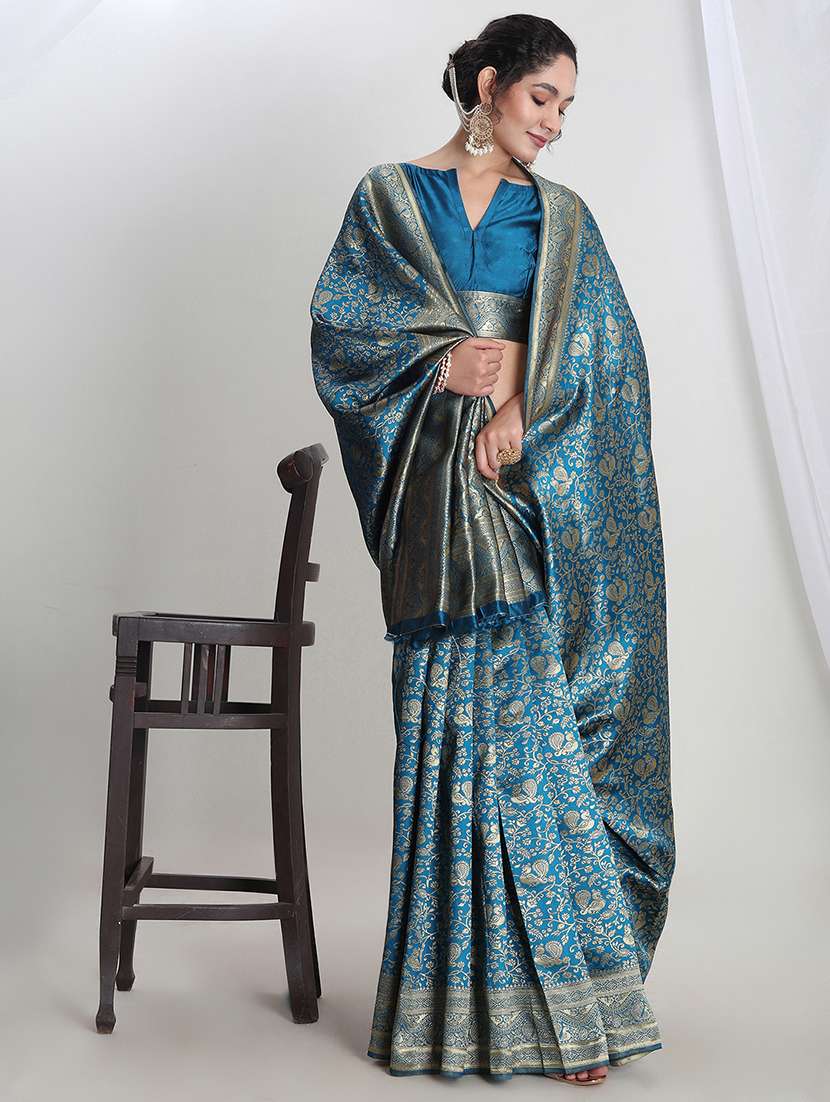 women self design banarasi saree with blouse - 21978397 -  Standard Image - 1
