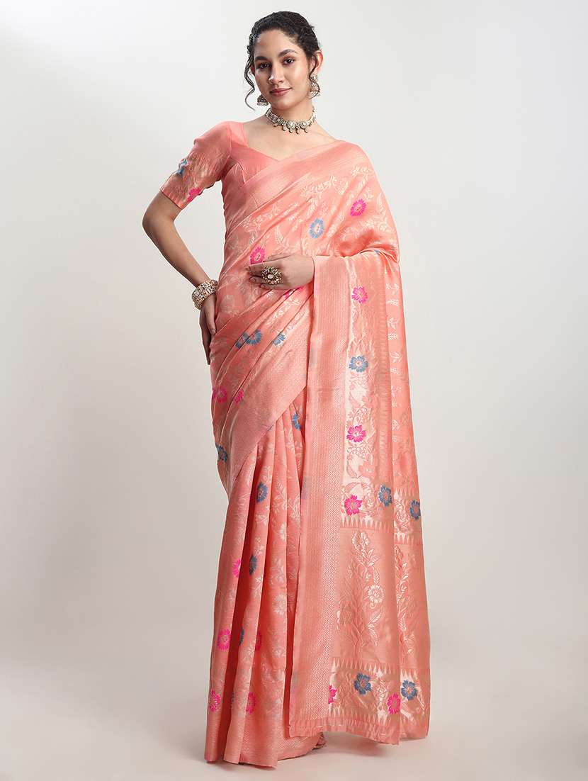 women self design banarasi saree with blouse - 21978402 -  Standard Image - 1