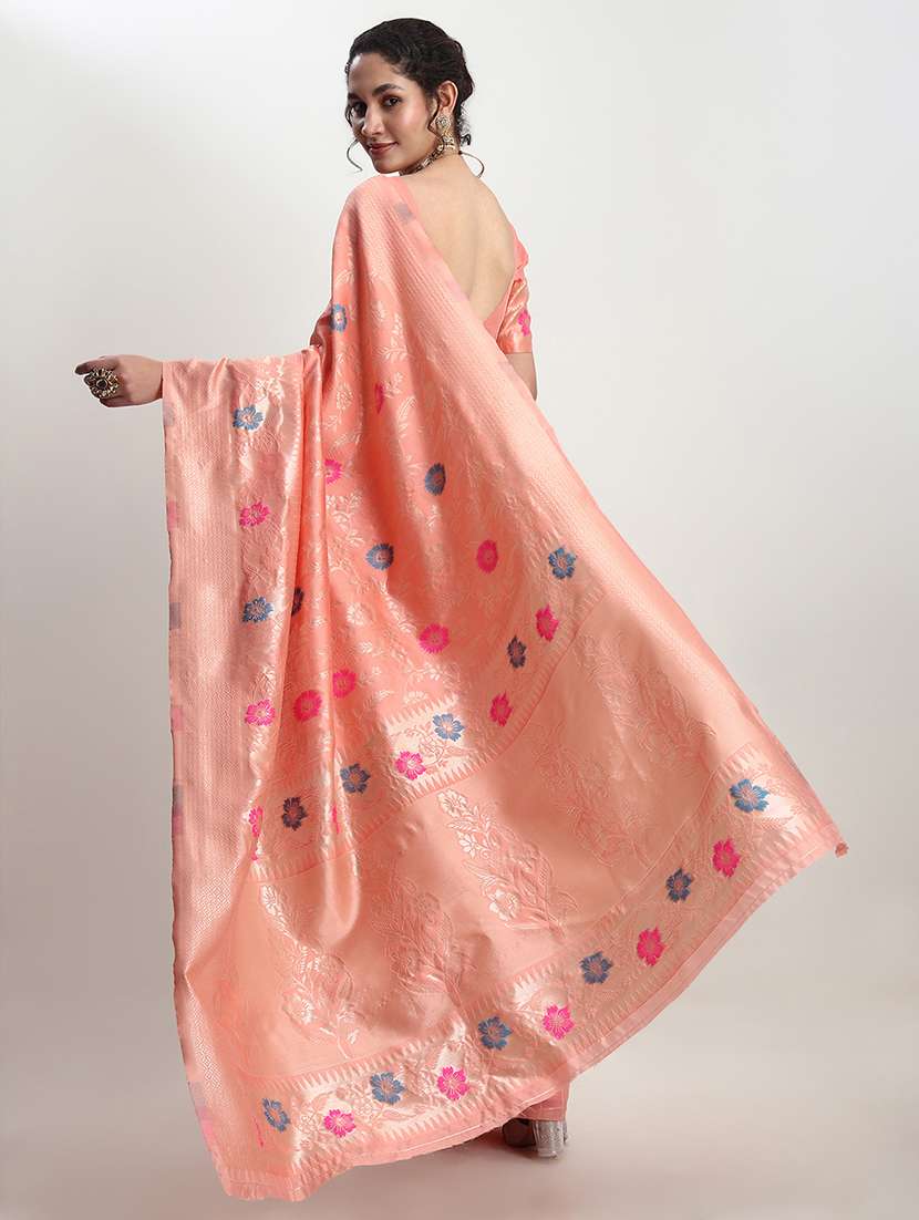 women self design banarasi saree with blouse - 21978402 -  Standard Image - 4