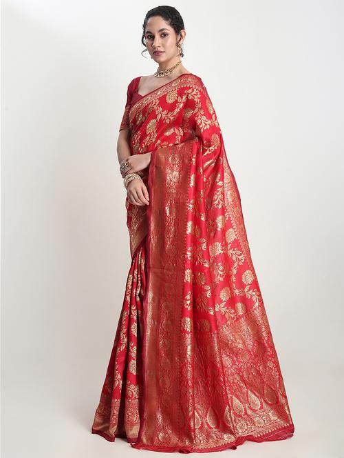women self design banarasi saree with blouse - 21978405 - Standard Image - 0