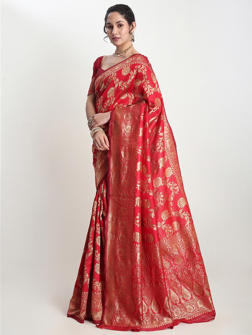 women self design banarasi saree with blouse - 21978405 - Zoom Image - 0