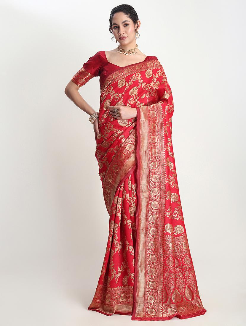 women self design banarasi saree with blouse - 21978405 - Standard Image - 1