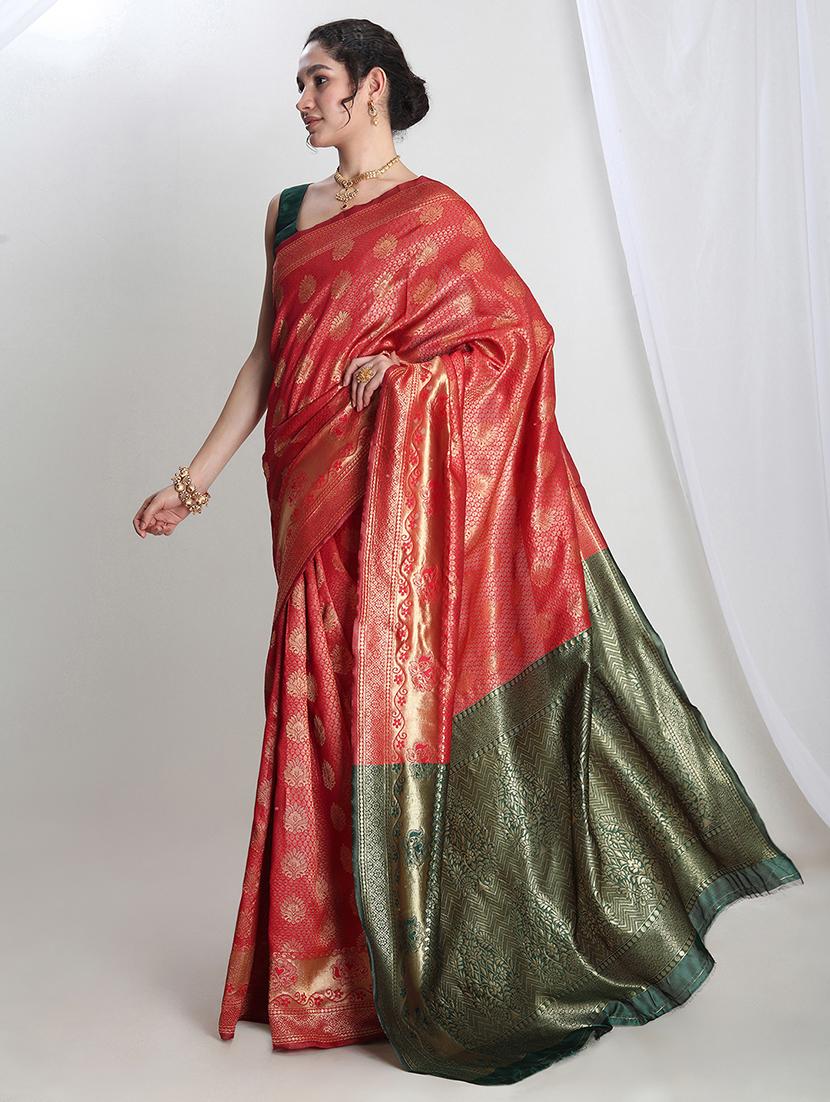 women self design banarasi saree with blouse - 21978408 - Standard Image - 1