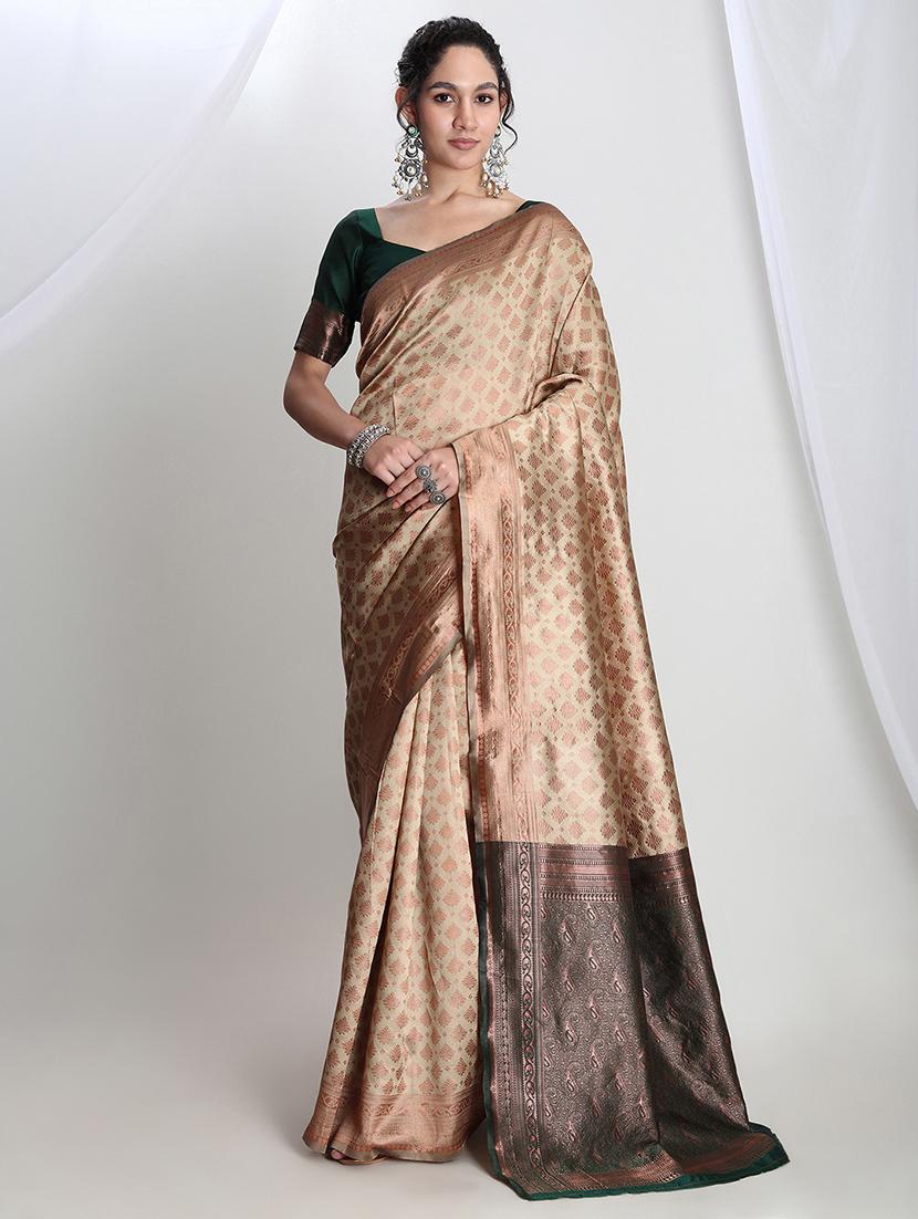 women self design banarasi saree with blouse - 21978417 -  Zoom Image - 0