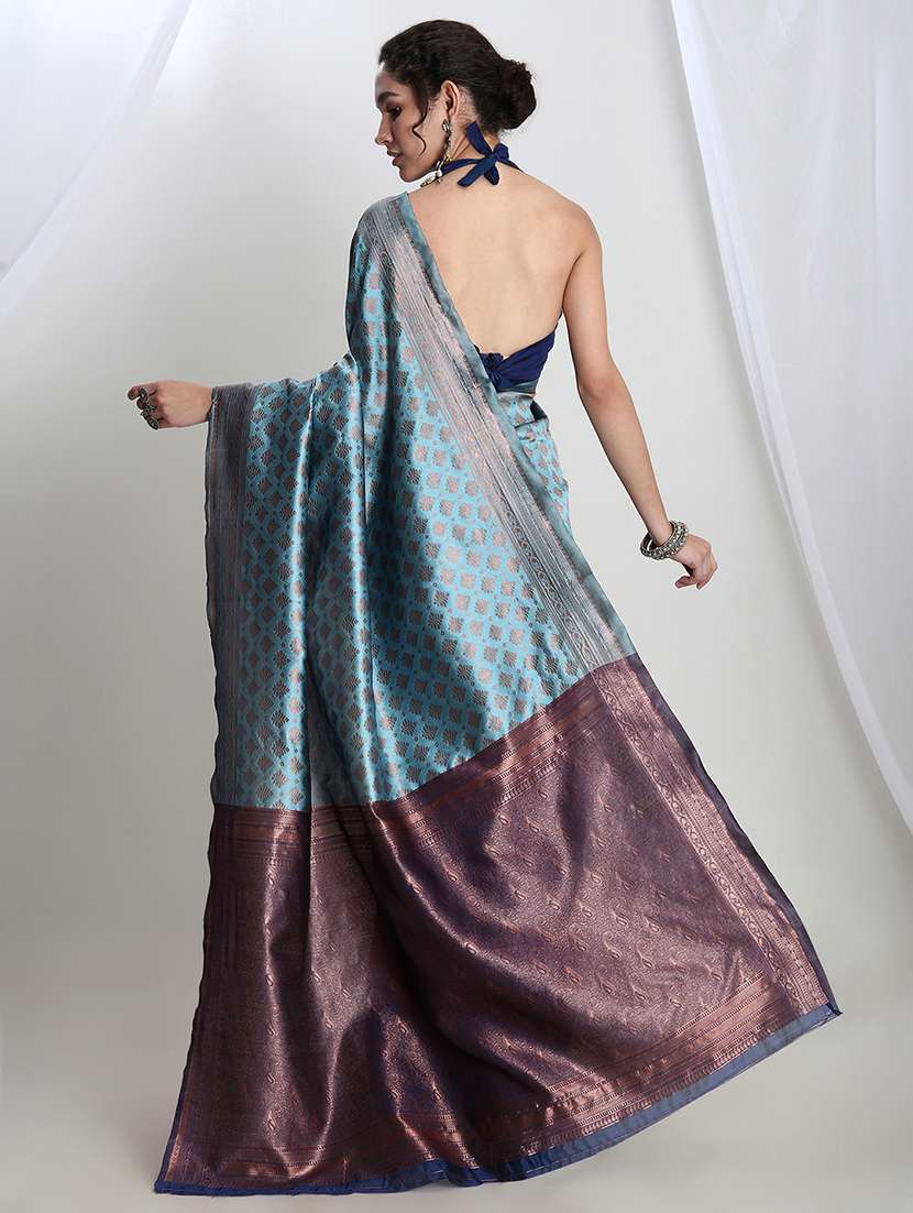 women self design banarasi saree with blouse - 21978419 -  Standard Image - 4