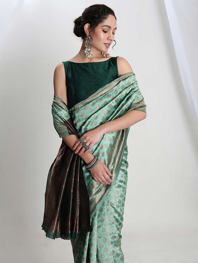 women self design banarasi saree with blouse - 21978420 -  Standard Image - 4