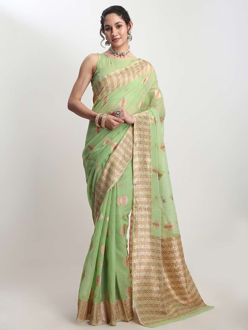 women self design bordered saree with blouse - 21978422 -  Standard Image - 1