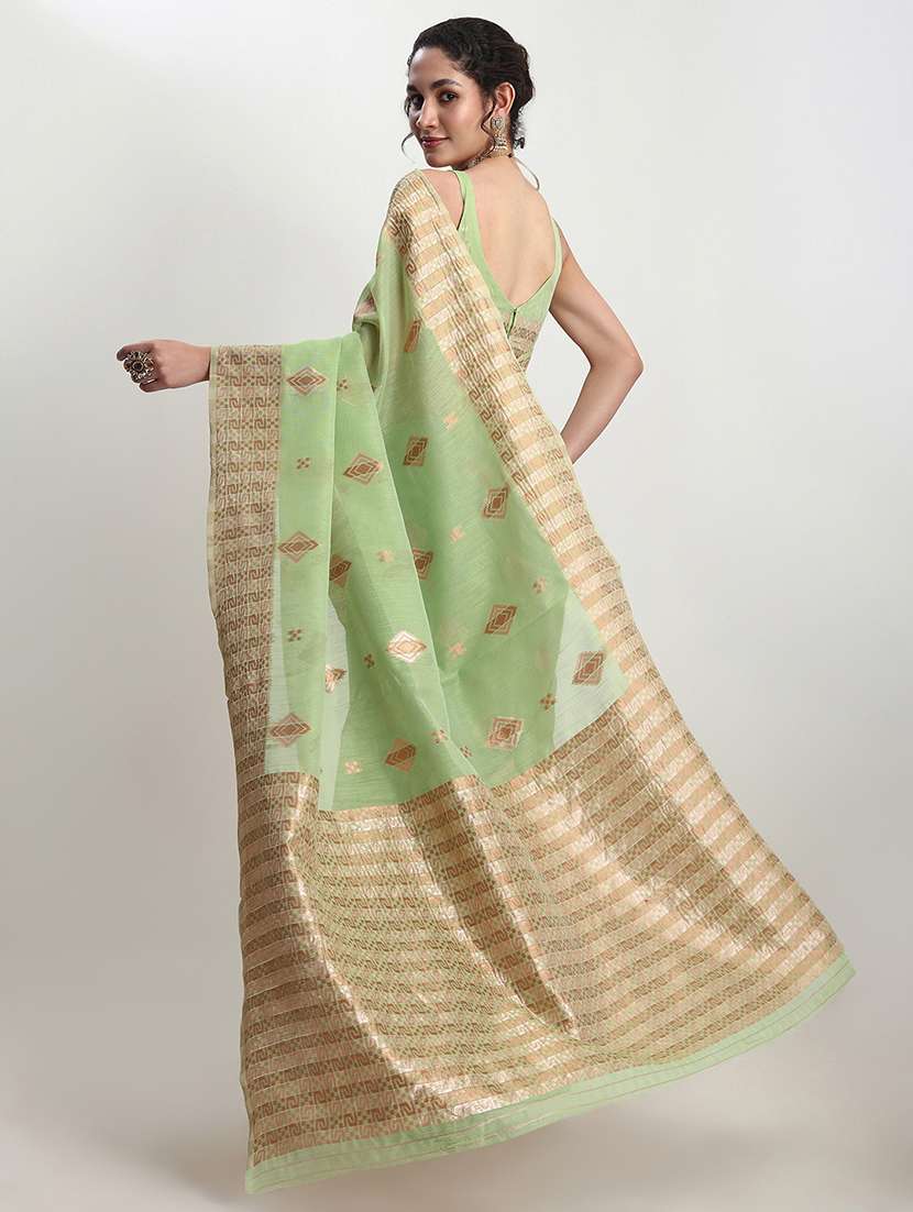 women self design bordered saree with blouse - 21978422 -  Standard Image - 4