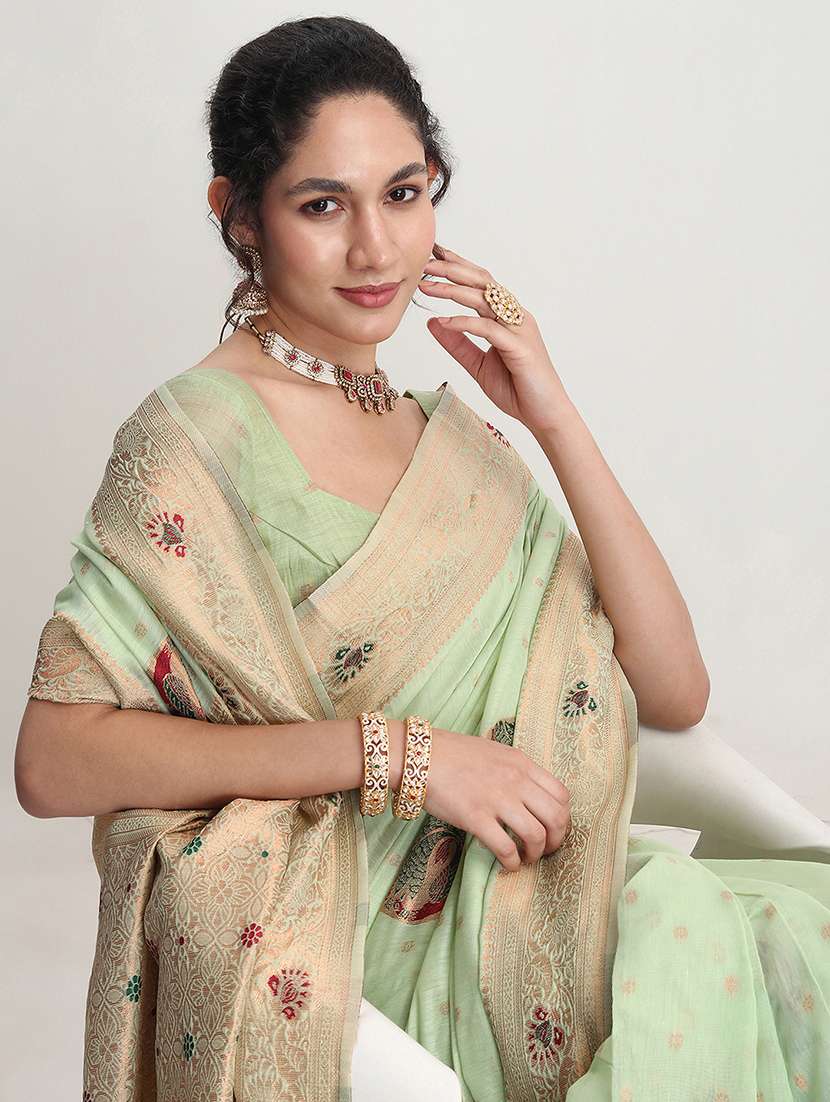 women self design bordered saree with blouse - 21978424 -  Standard Image - 1