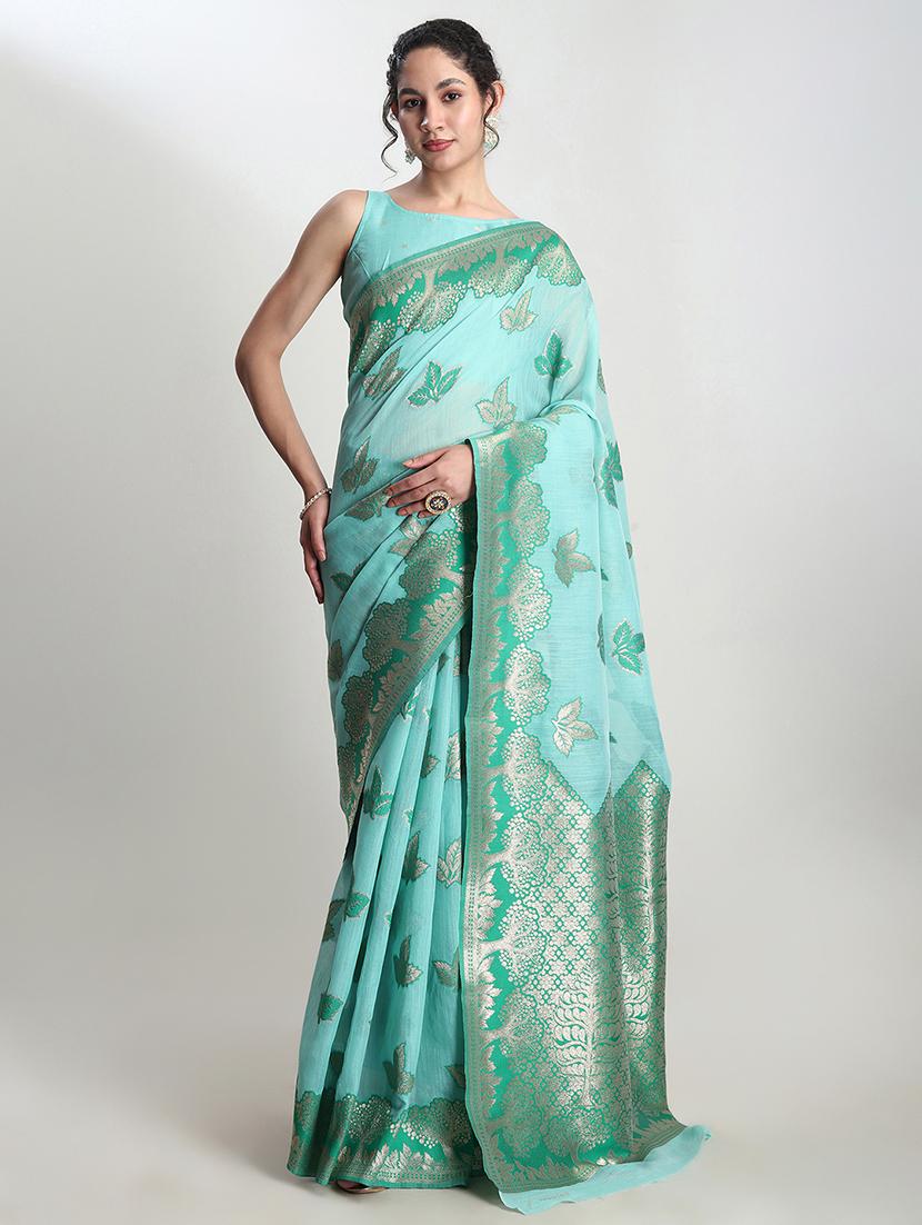 women self design banarasi saree with blouse - 21978425 - Zoom Image - 0