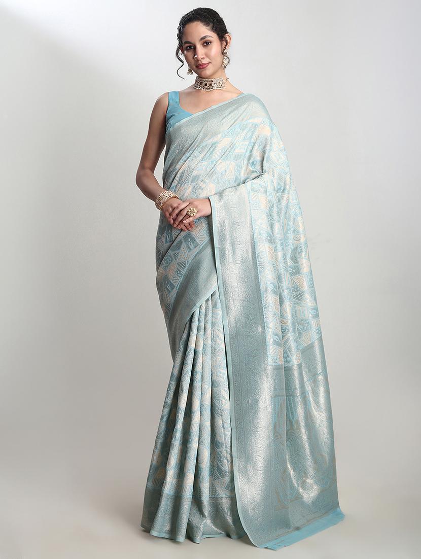 women self design banarasi saree with blouse - 21978435 - Zoom Image - 0