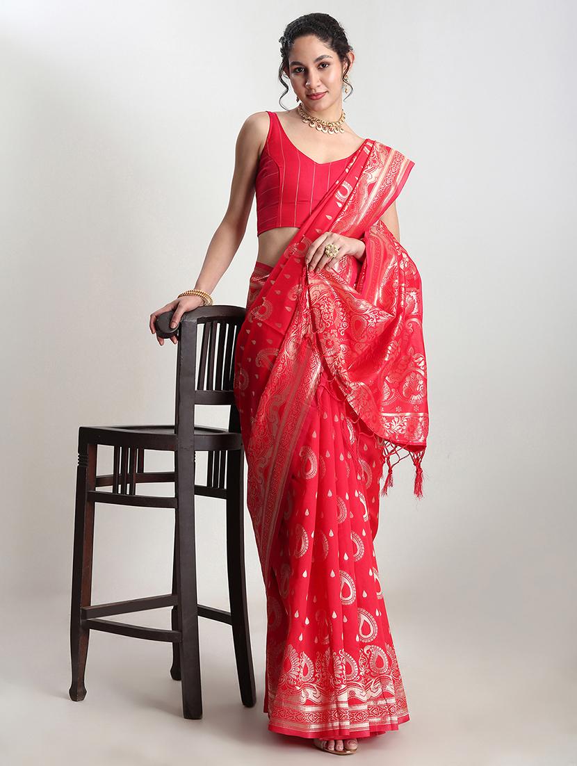 women self design banarasi saree with blouse - 21978437 -  Standard Image - 1