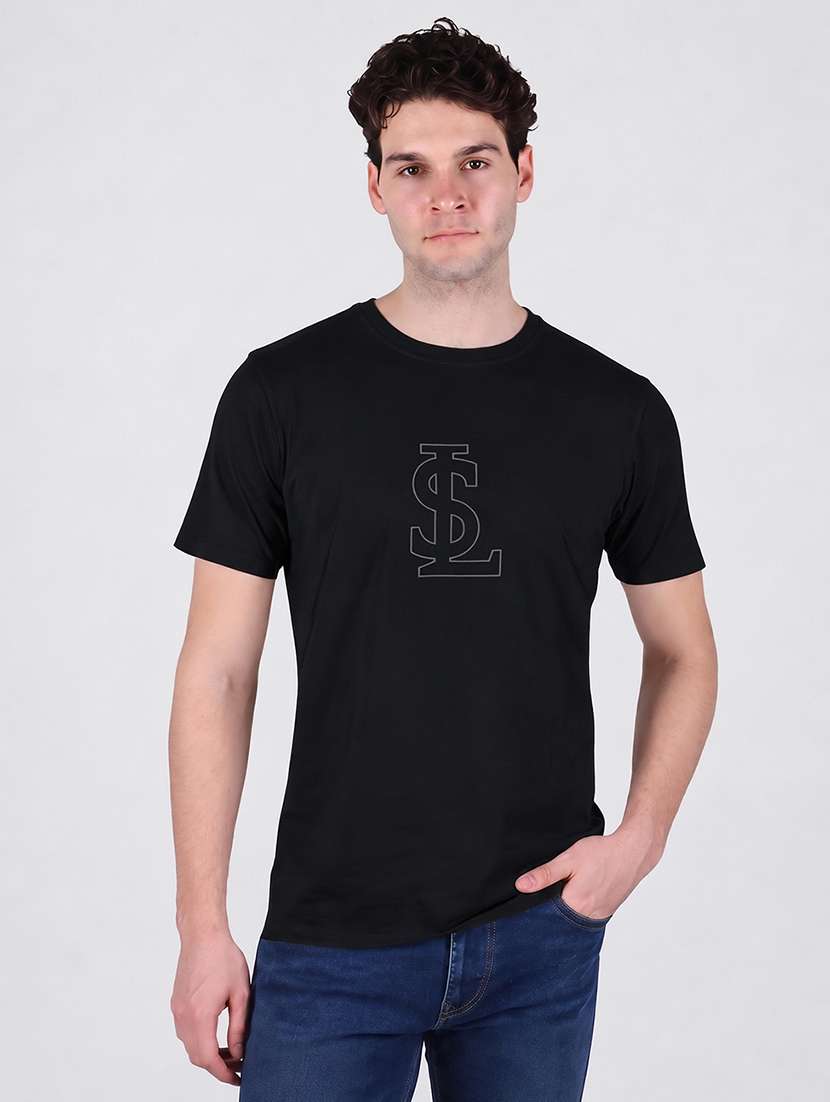 men logo print short sleeve regular fit t-shirt