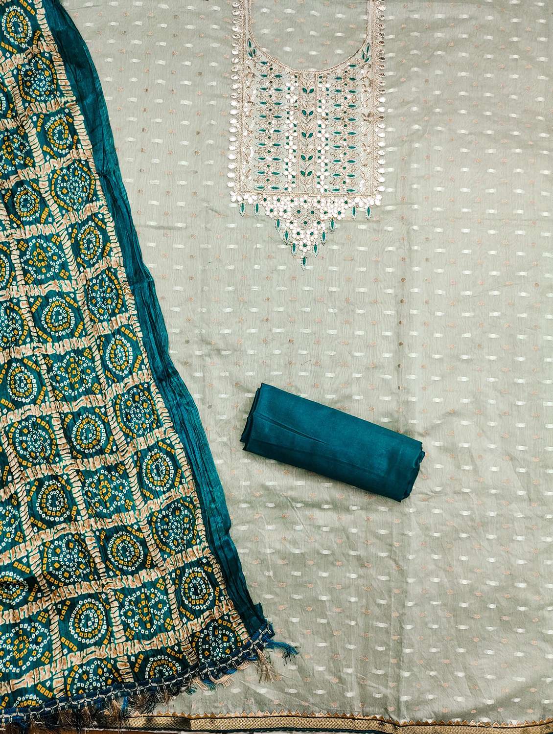 women self design embroidered unstitched suit set - 21978546 -  Standard Image - 1