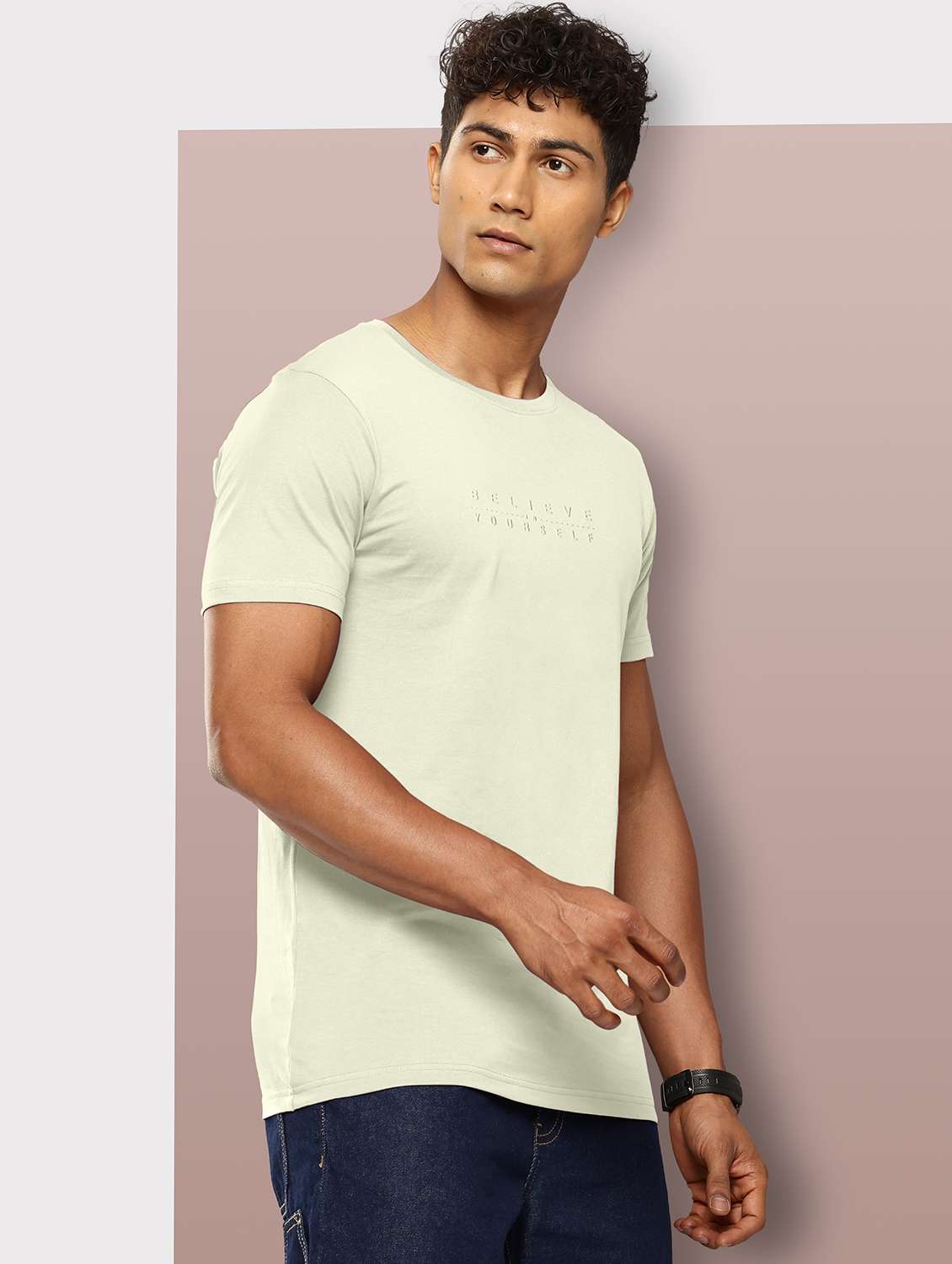 men chest print short sleeve regular fit t-shirt - 21978584 - Standard Image - 1