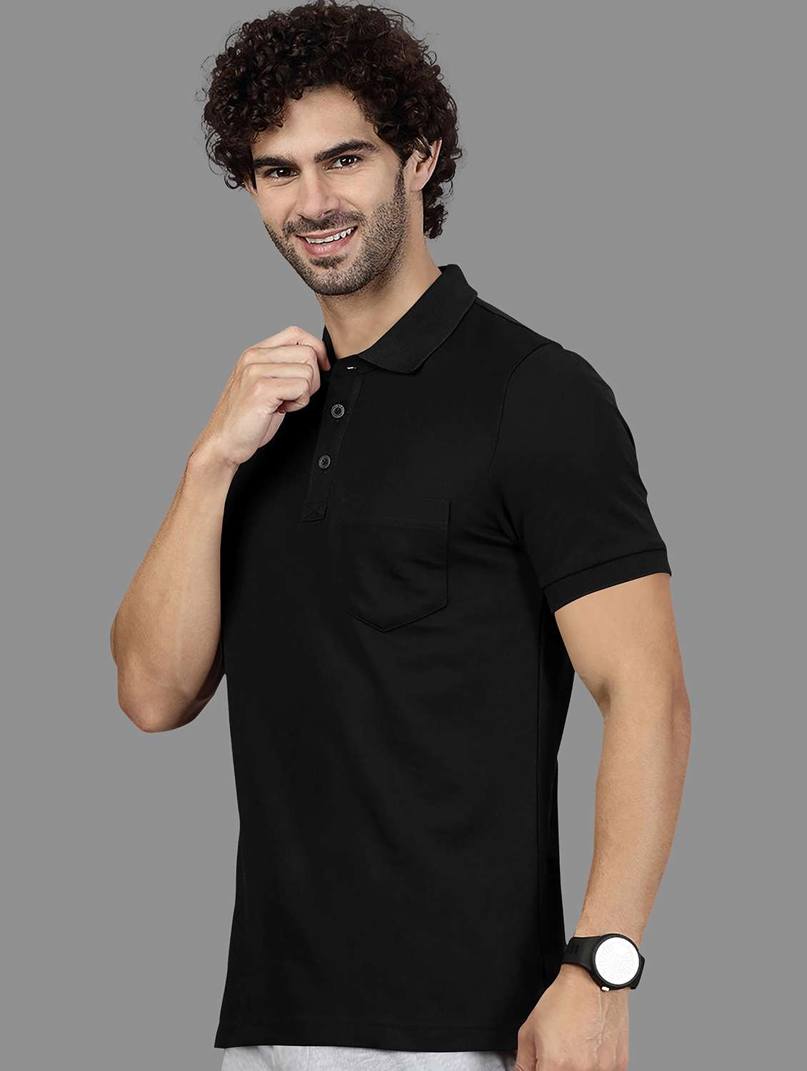 men chest print short sleeve regular fit t-shirt - 21978591 -  Standard Image - 1