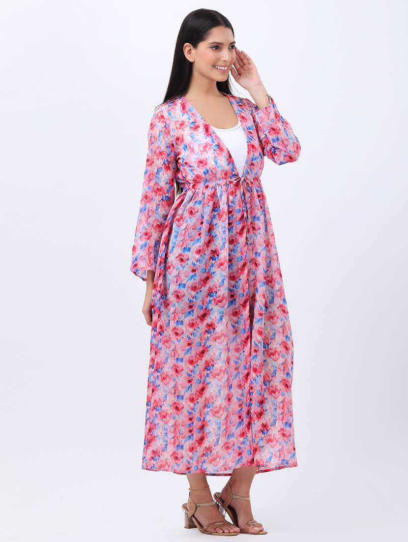 women floral printed long sleeve shrug - 21978593 - Standard Image - 4